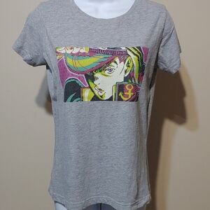 JoJo Bizarre Adventure Anime Graphic Print Gray Women's Top